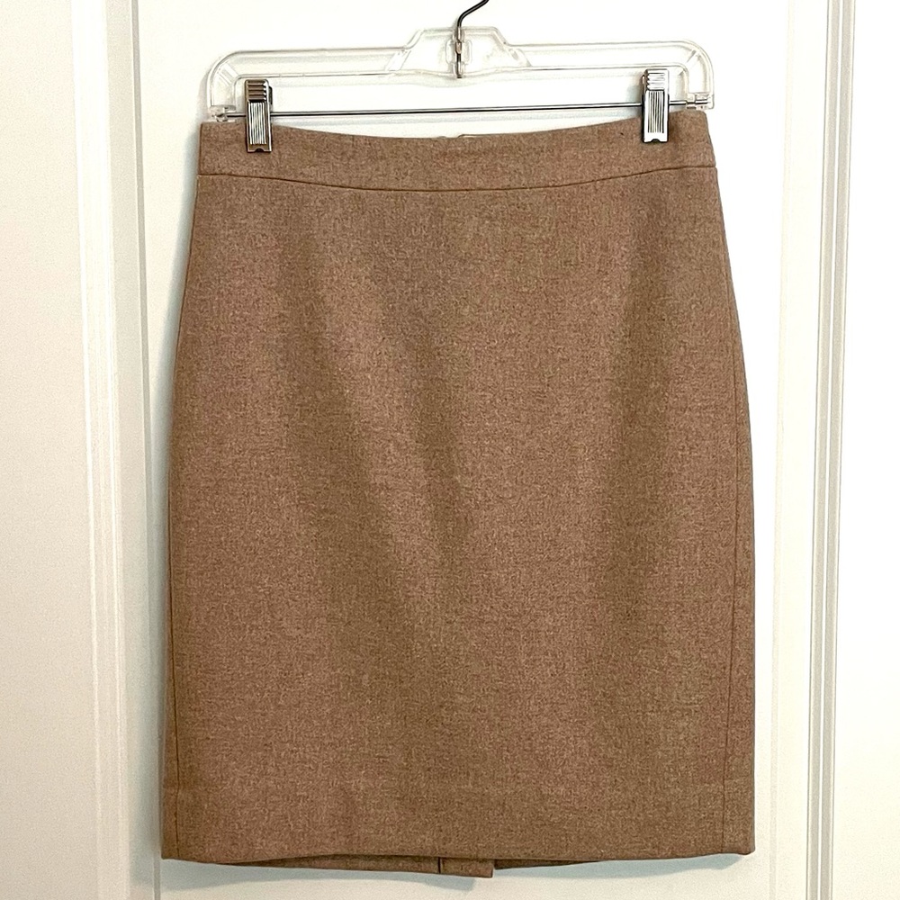 J. Crew Tan Pencil Skirt